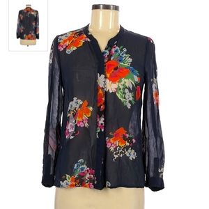 Joie floral silk blouse